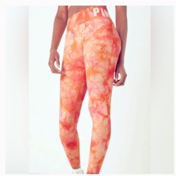PINK Sunrise Dye High Waist Full Length Leggings - Picture 1 of 13